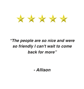 Five star review from Allison