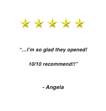 Five star review from Angela